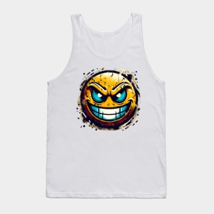 Cartoon Smiling Face Tank Top